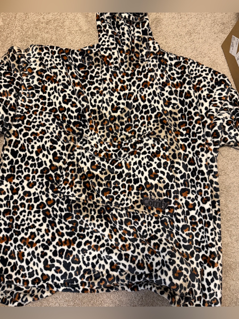 Adult “Comfy” Leopard Blanket Hoodie